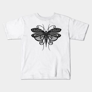 Black and White Illustration of Exotic Grasshopper Kids T-Shirt